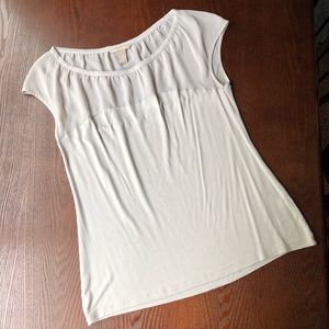 Banana Republic sheer top cap sleeve t-shirt. Sz L